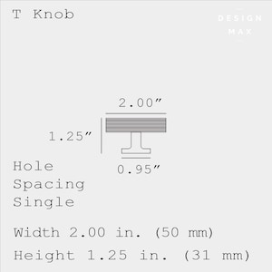 Solid Brass T Knob