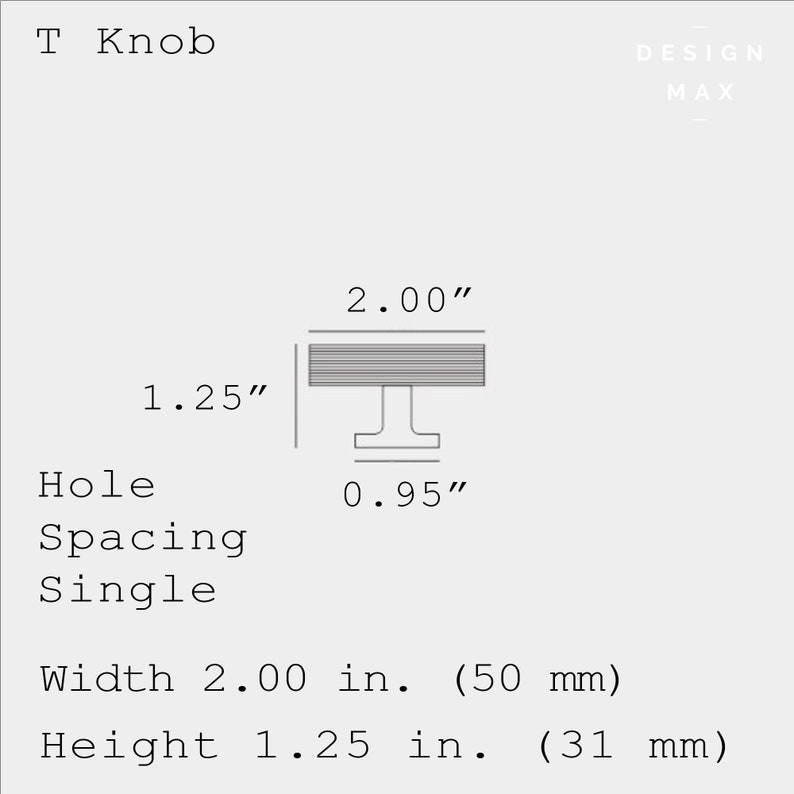 Solid Brass T Knob