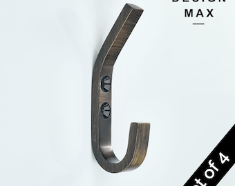 Metal Coat Hooks, Black Modern Coat Hooks, Simple Industrial Metal Hook, Towel Hook, Wall Hook, Single Metal Wall Hook, Steel Wall Hook Rack