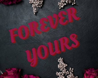 Forever Yours Cell Phone Wallpaper Background Roses Gothic Love Red Digital Download iPhone Android