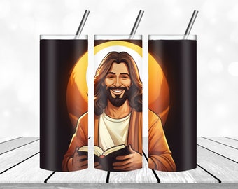 Jesus Tumbler design Template Black  Tumbler Wrap PNG Straight and  Design  Digital Download 20 oz Skinny  Tumbler Wrap PNG