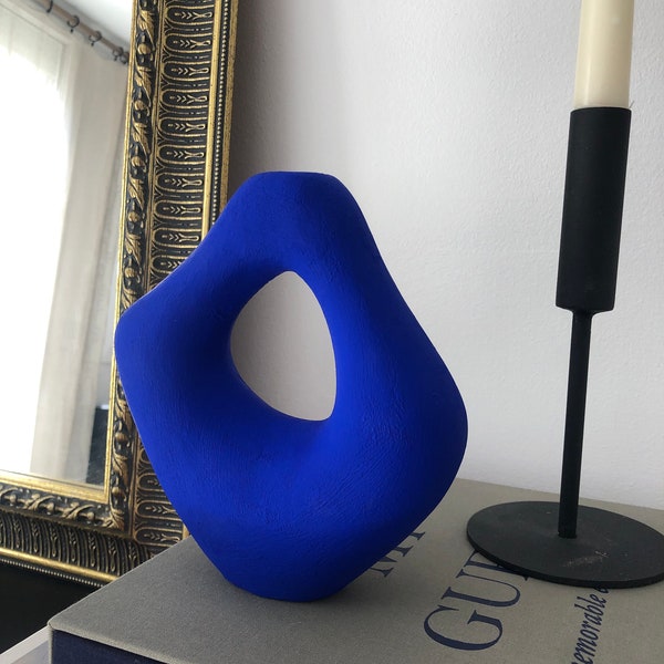 Electric blue vase