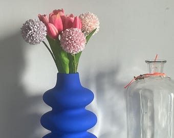 Vase en céramique bleu