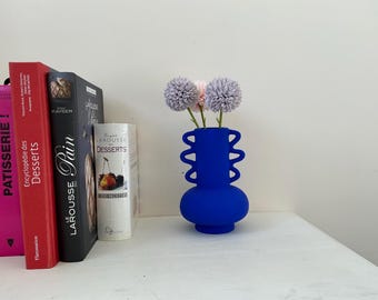 Vase avec anse bleu électrique