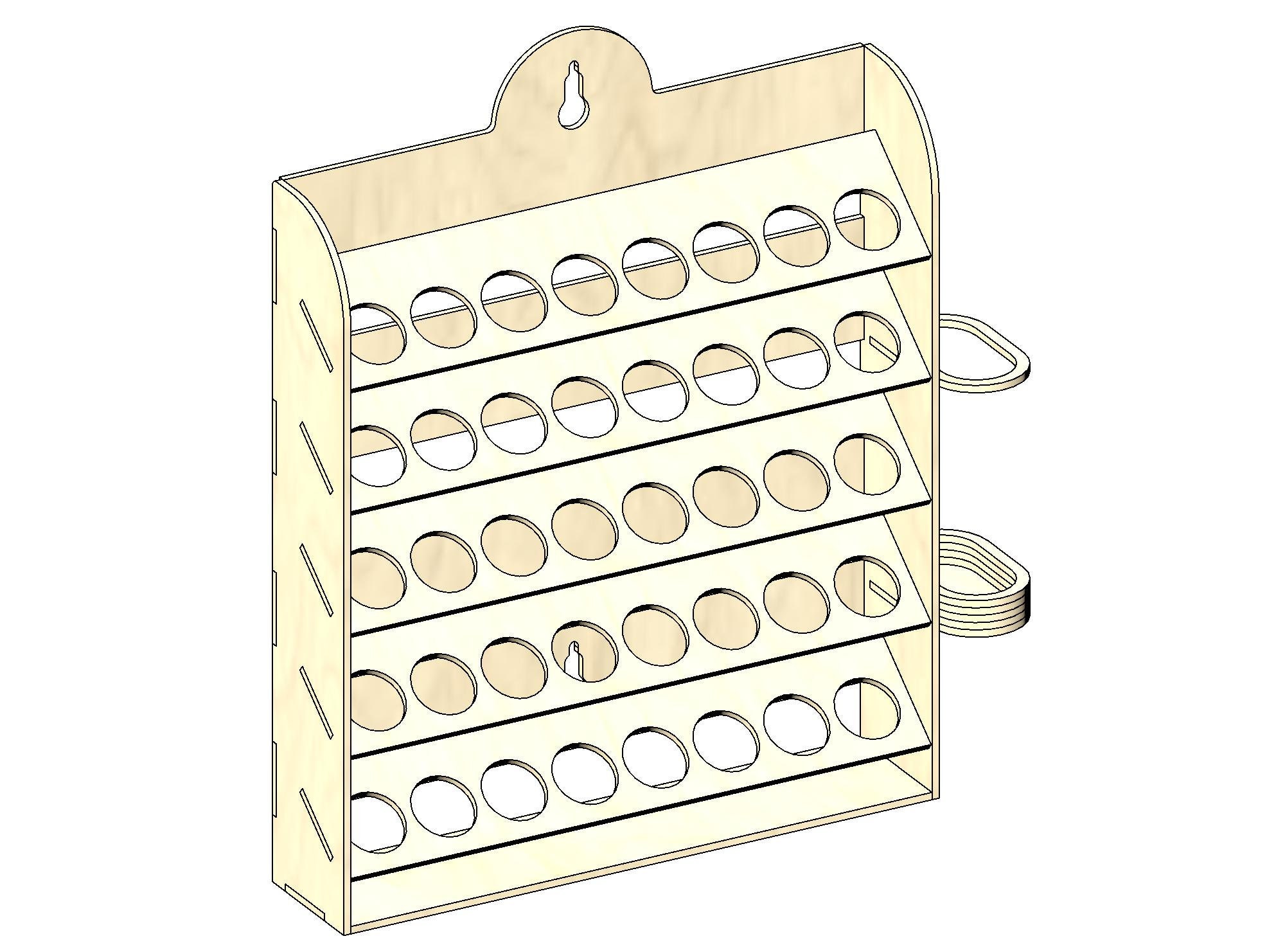 Paint Rack Laser Cut 1/8 3mm DXF File Rack Brush Etsy