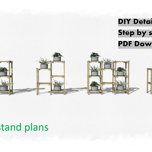 DIY Plant Stand Project Building Plans PDF Download Etsy