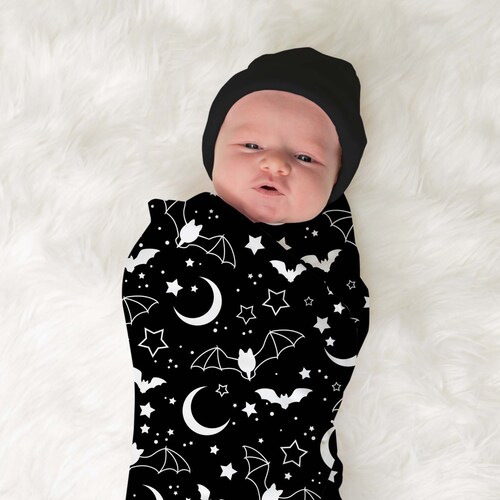 Pastel Goth Baby Bat Swaddle Wrap Stretch Swaddling Blanket Etsy