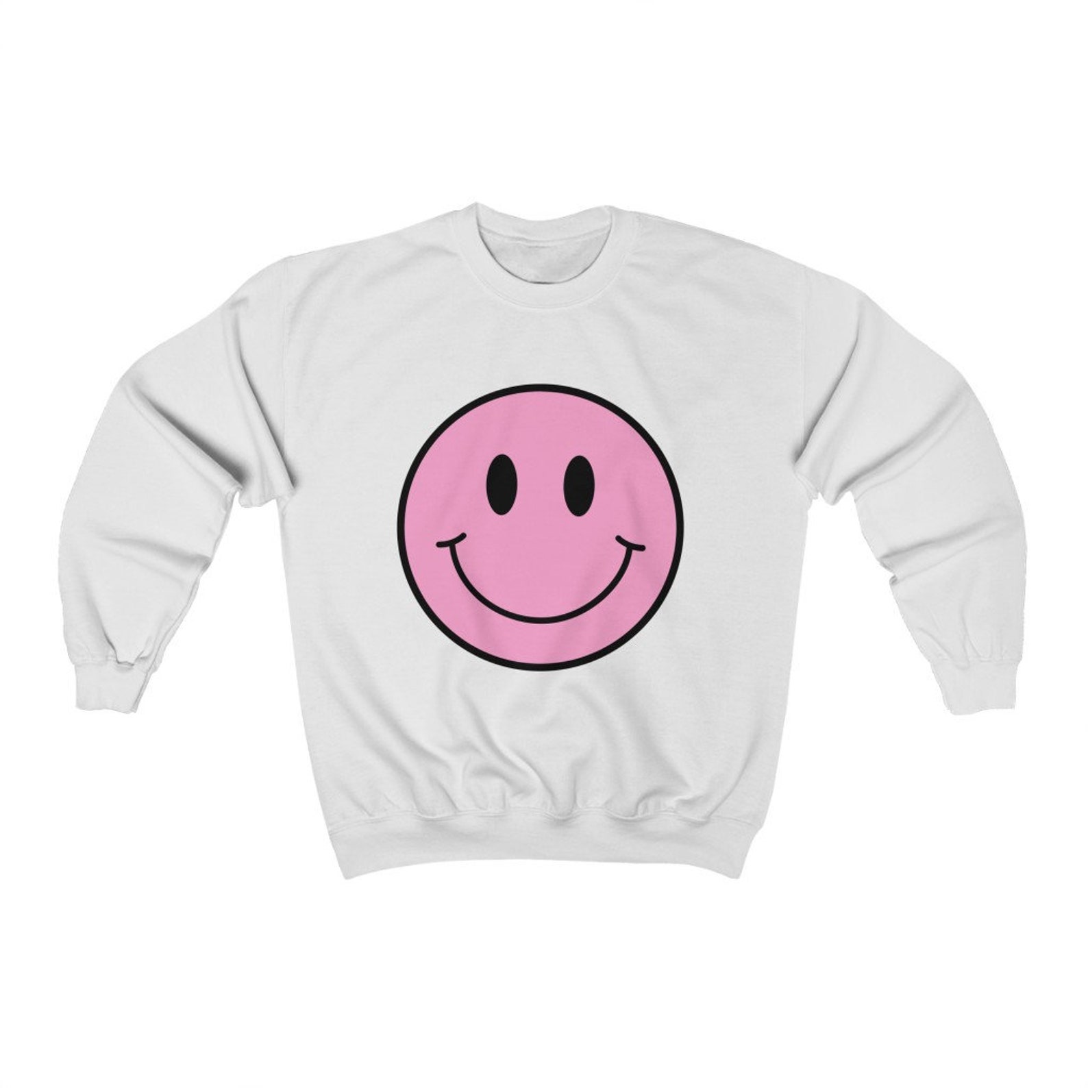Smiley Face Crewneck Smiley Sweatshirt Preppy Sweatshirt Etsy