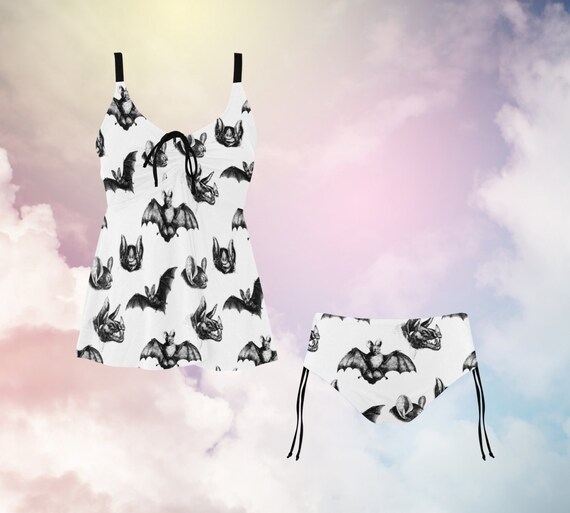 Summer Goth Bathing Suit Goth Swimsuit Tankini Swimwear Plus Etsy