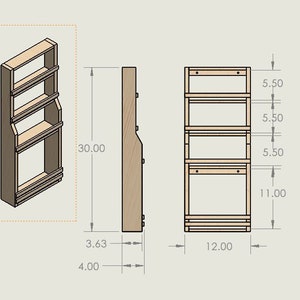 Wall mounted door mounted spice rack image 8