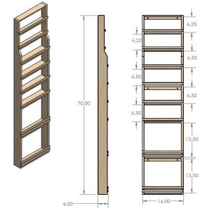 Wall mounted door mounted spice rack image 3