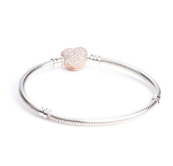 Simil Pandora Bracciale Cuore Oro 