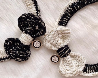 Cute Cat Collar with Bell, Bow Cat Collar, Kitten Collar, Adjustable Cat Collar, Handmade Pet Collar, Gift for Cat Lover
