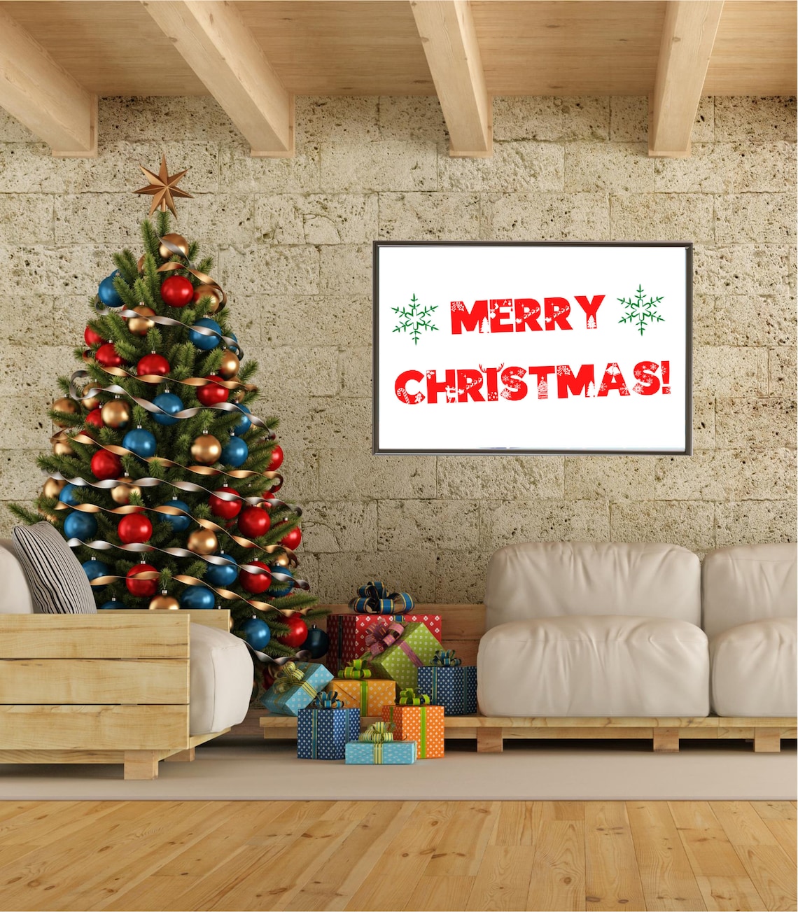 DIGITAL DOWNLOAD Merry Christmas Art christmas decor Etsy