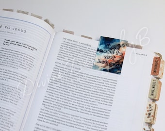 Handmade Magnetic Christian Bookmark | Bible Scripture