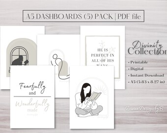 A5 DIGITAL DASHBOARDS | Instant Download | Printable A5 (5.83 x 8.27) Dashboard Inserts