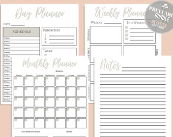 Weekly Planner Printable Planner Pages Downloadable Planner - Etsy