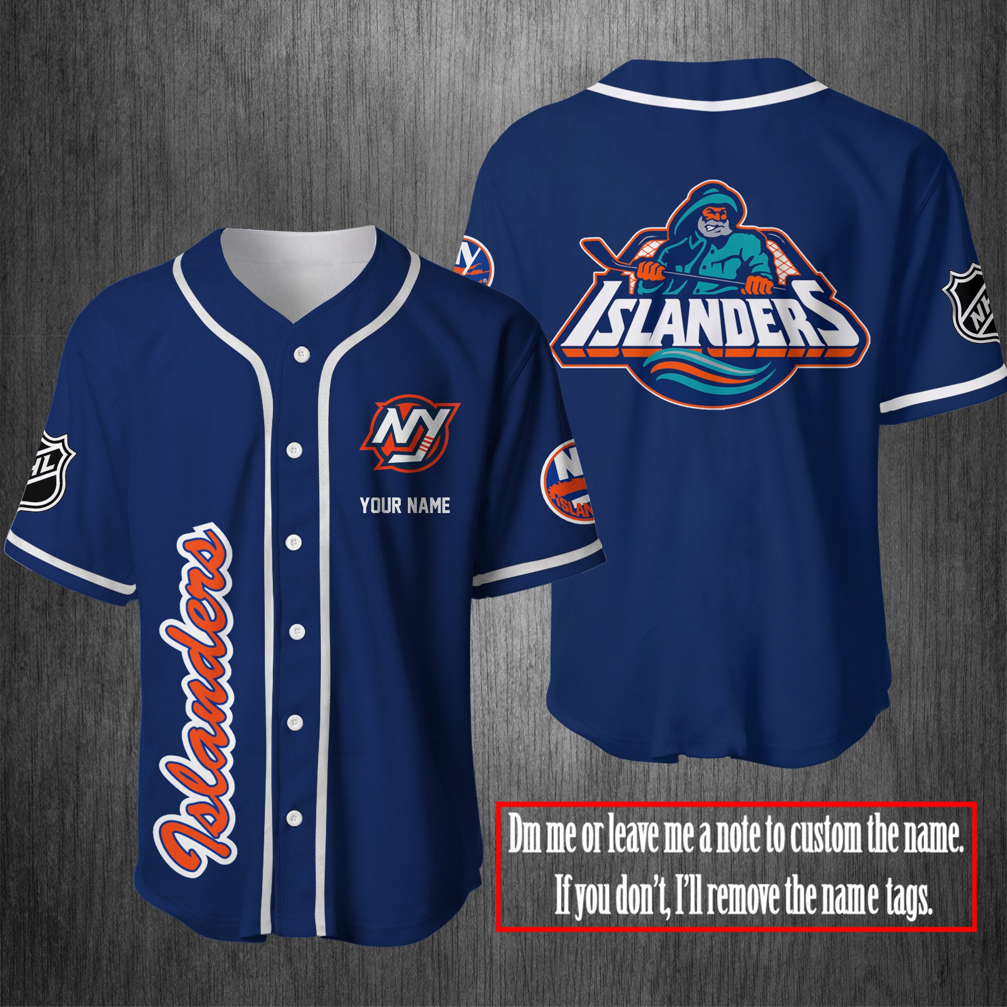 NHL New York Islanders Fan Made Personalized Custom Baseball Etsy