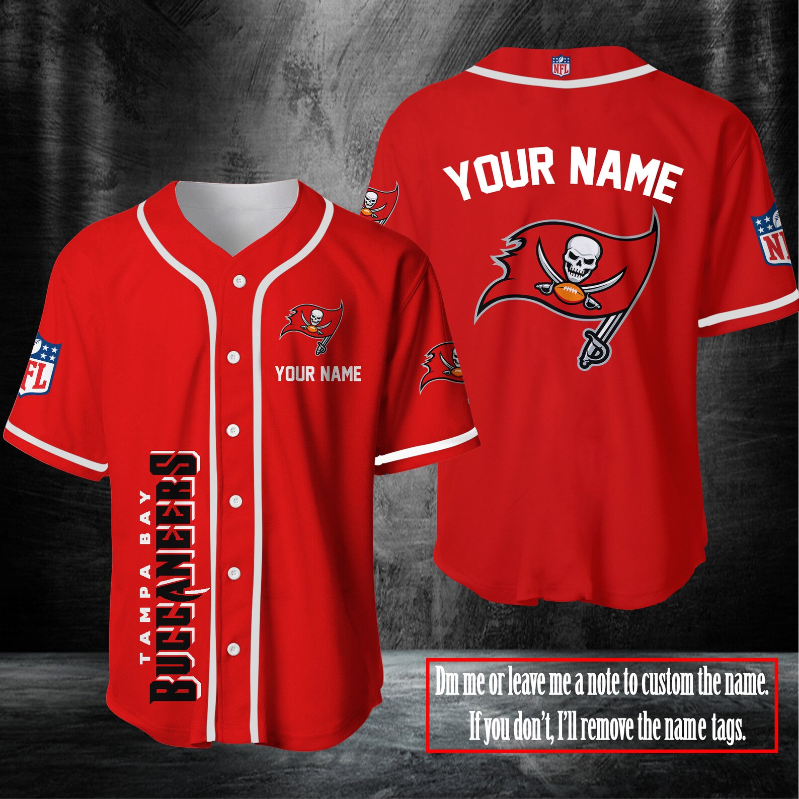 Tampa Bay Buccaneers Fan Made Personalized Custom Baseball | Etsy