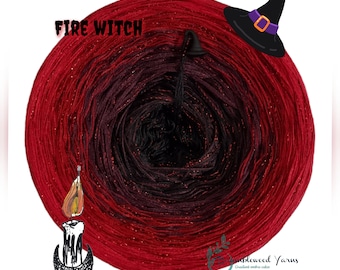 Fire witch, Gradient yarn cake, ombre effect yarn cake, 50cotton/50%acrylic yarn cake