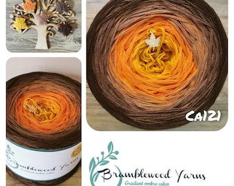 Ombre Gradient Yarn Cake: 50/50 Cotton Acrylic Blend