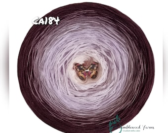 Gradient yarn cake, 50/50% cotton acrylic yarn cake, ombre effect yarn cake CA184