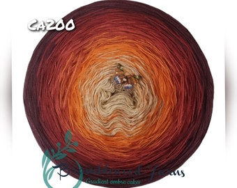 Ombre Gradient Yarn Cake: 50/50 Cotton Acrylic Blend