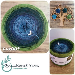 Gradient yarn cake, ombre effect yarn cake, 50cotton/50%acrylic yarn cake with glittery thread