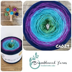 Gradient yarn cake, ombre effect yarn cake, 50cotton/50%acrylic yarn cake