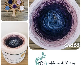 Ombre Yarn Cake: Gradient 50/50 Cotton Acrylic Blend