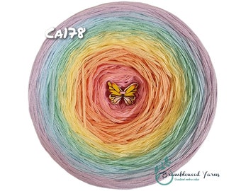 Ombre Yarn Cake: 50/50 Cotton Acrylic Blend