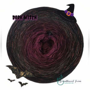 Dark witch, Gradient yarn cake, ombre effect yarn cake, 50cotton/50%acrylic yarn cake