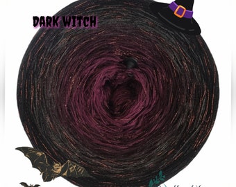 Dark witch, Gradient yarn cake, ombre effect yarn cake, 50cotton/50%acrylic yarn cake