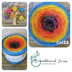 Gradient yarn cake, ombre effect yarn cake, 50/50% cotton/acrylic