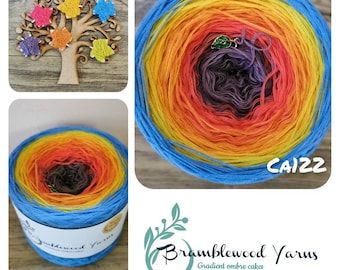 Gradient Yarn Cake: Ombre Cotton Acrylic Blend