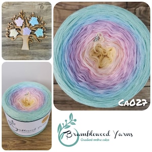 Gradient yarn cake, ombre effect yarn cake, 50cotton/50%acrylic yarn cake