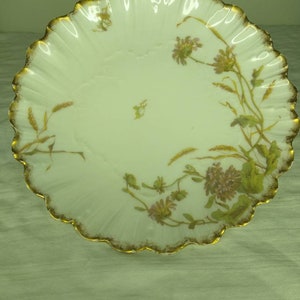 Antique Leon Sazerat Hand Painted Limoges France Cabinet Plate.