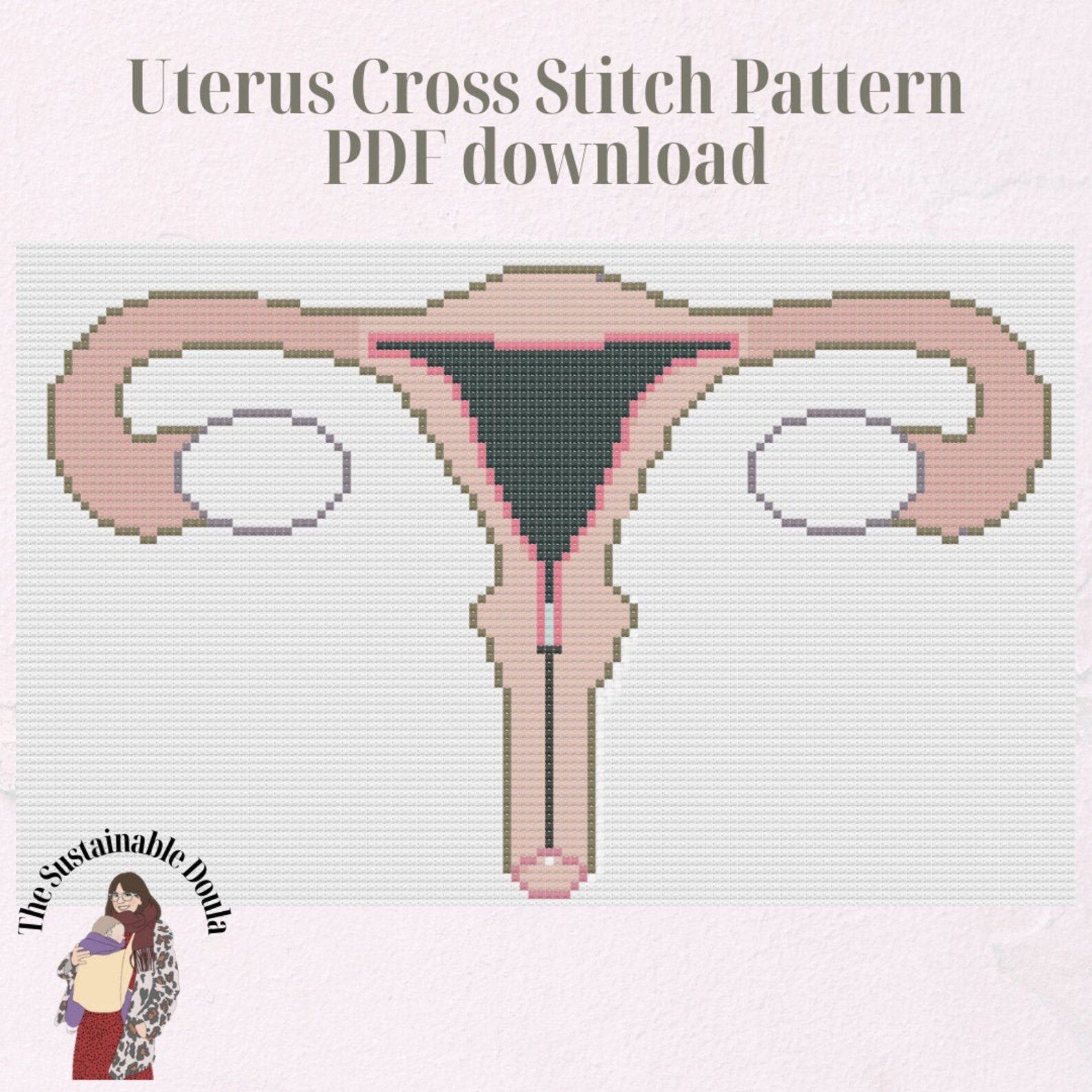 Uterus Cross Stitch Pattern PDF Instant Download Etsy Singapore
