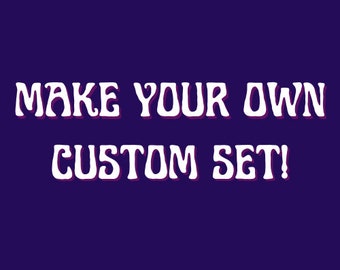 You Pick 3 of Any 1.25" Designs, Make Your Own Custom Set