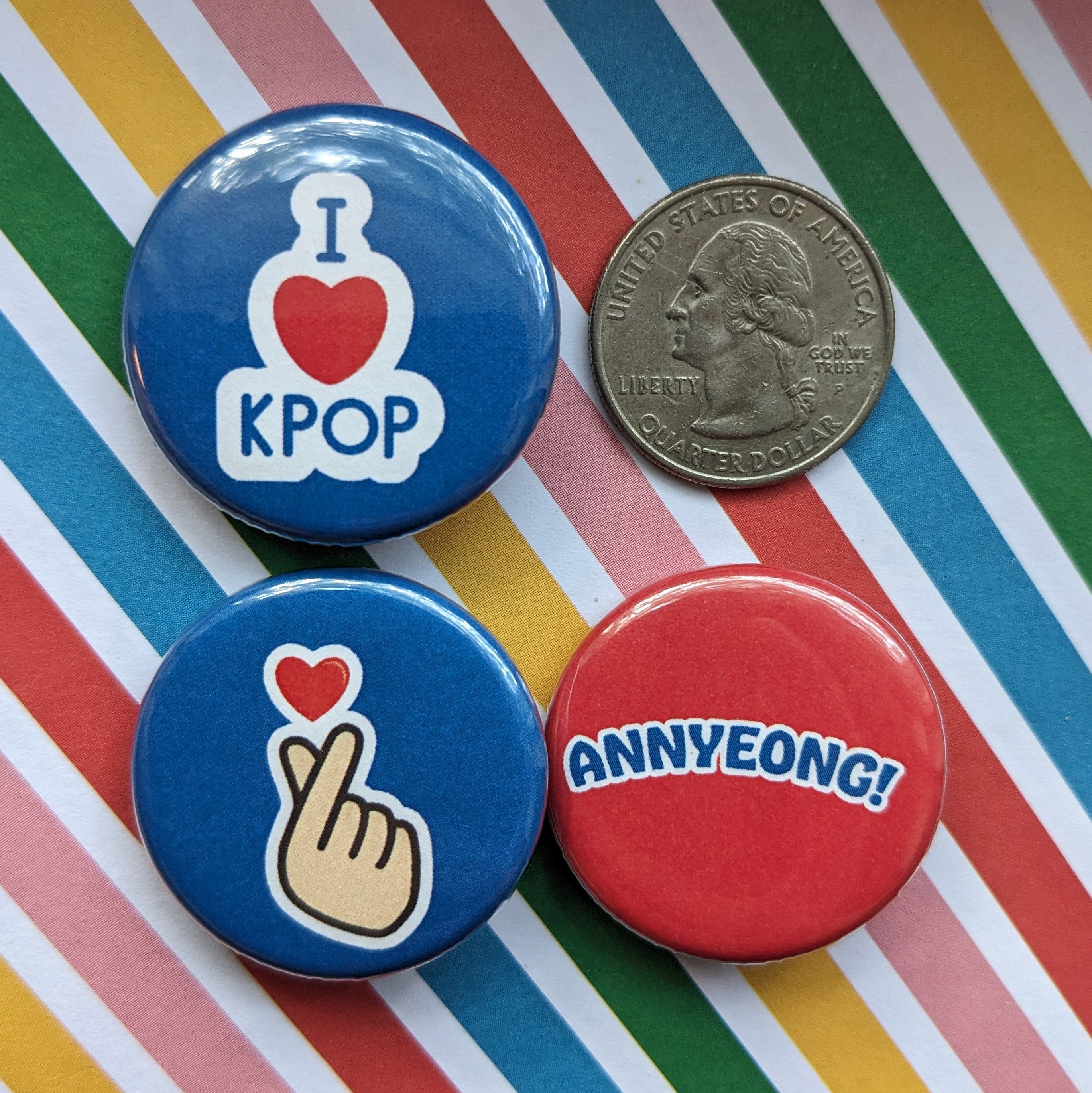 Korean Button K-pop Buttons, K-pop Pins, K-pop Fan Buttons, K-pop Stan Buttons ...