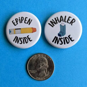 Allergy Alert Pins, Build Your Own Allergy Alert Set, Multiple Allergy Pins, Allergy Medical Alert Pins, EpiPen Pin, Food Allergy Pins Bild 2