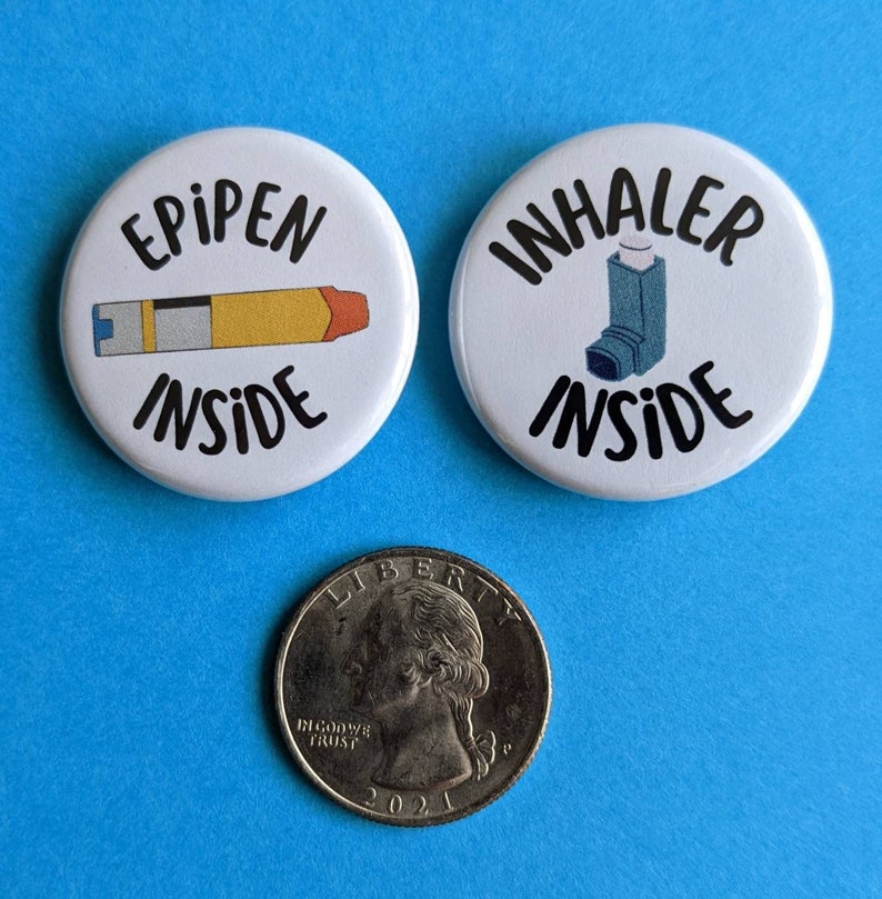 Allergy Alert Pins, Build Your Own Allergy Alert Set, Multiple Allergy Pins, Allergy Medical Alert Pins, EpiPen Pin, Food Allergy Pins Bild 2