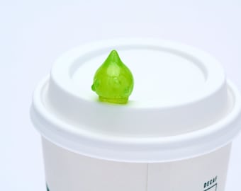 Rain Drop Reusable HOT Coffee Cup Stopper Keychain