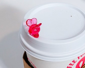 Bumble Bee Reusable HOT Coffee Cup Stopper Keychain