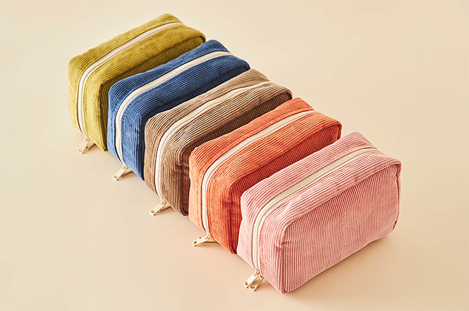 Corduroy Makeup Pouch / Small Cosmetics Bag / Makeup Pouch Etsy