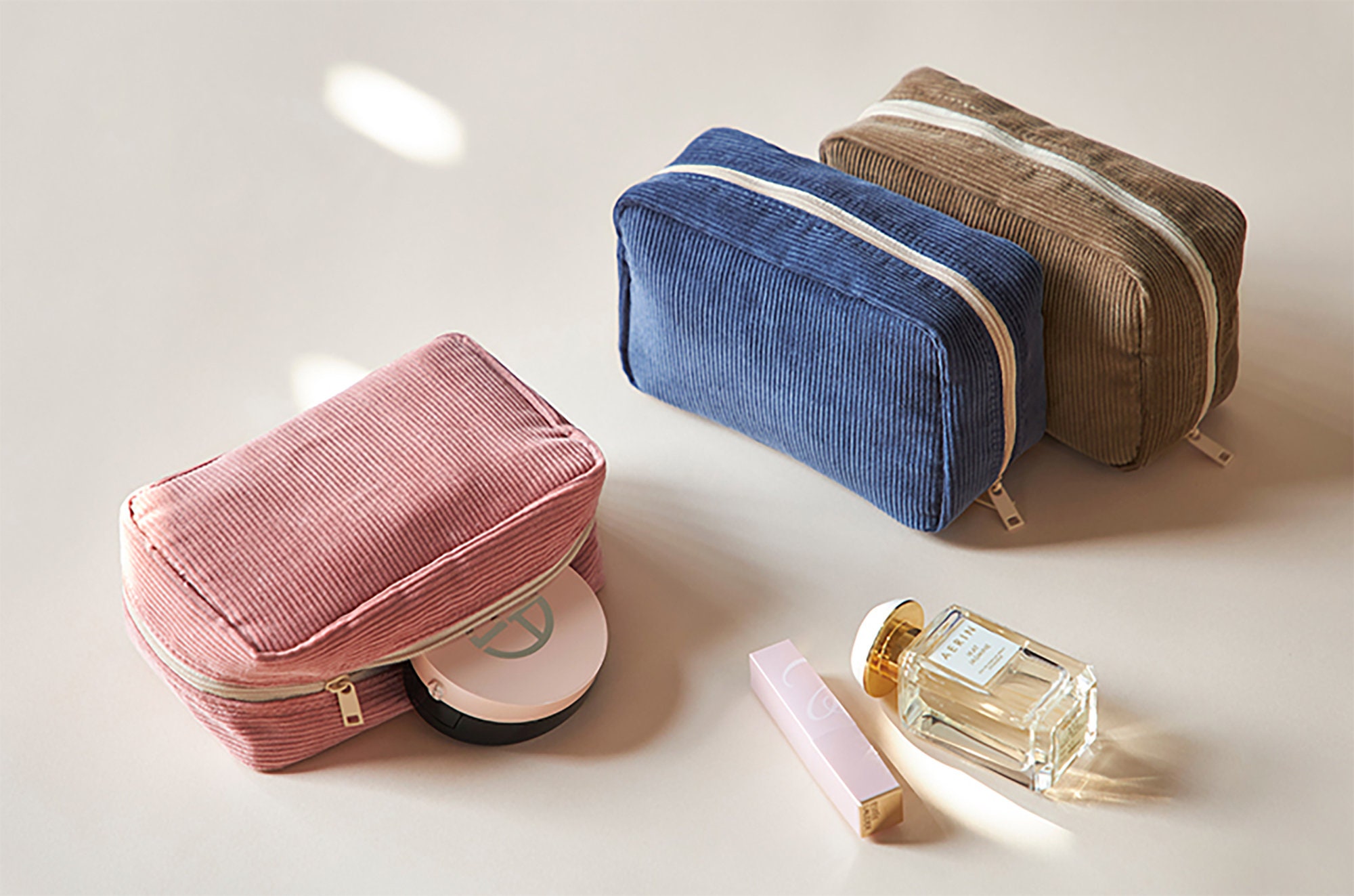 Corduroy Makeup Pouch / Small Cosmetics Bag / Makeup Pouch Etsy