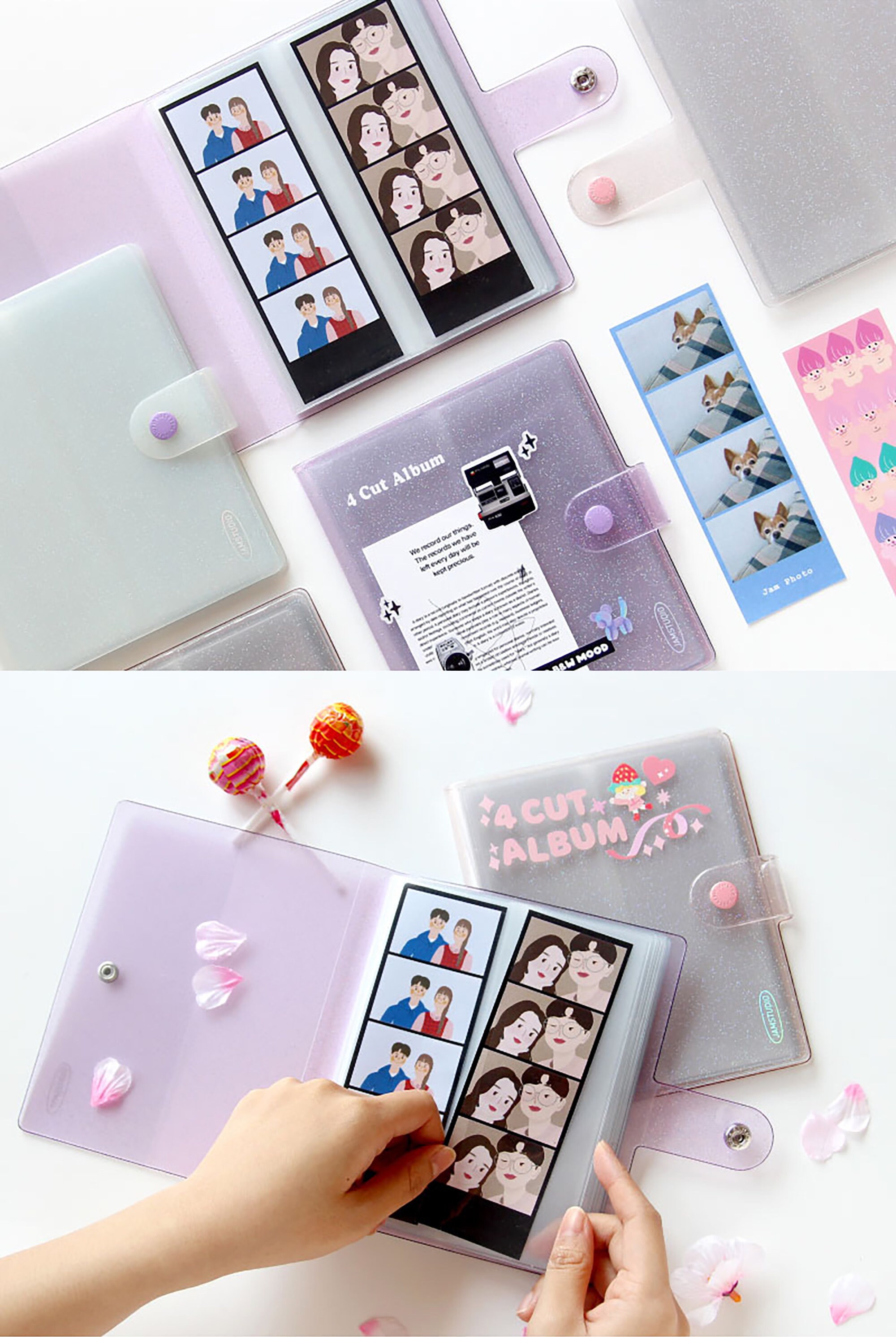 4Cut Photo Album Photo Strips Storage Album Film Photo Album Book