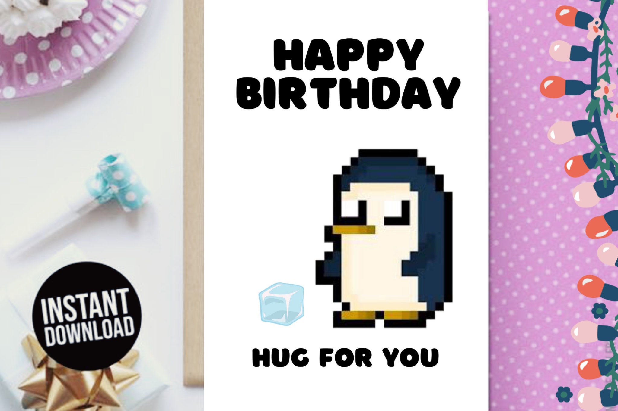 Printable Birthday Card Cute Downloadable Birthday Card - Etsy