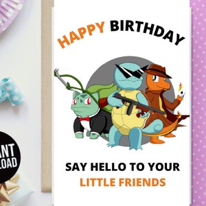 Printable Birthday Card Comedy Printable Birthday Card Downloadable Birthday Card Digital Birthday Card Instant Download Poke Mafia Card