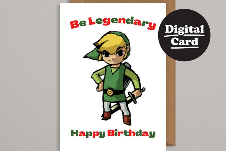 Print At Home Be Legendary ECard Downloadable Birthday Card Digital Birthday Card Printable Birthday Card Instant Download